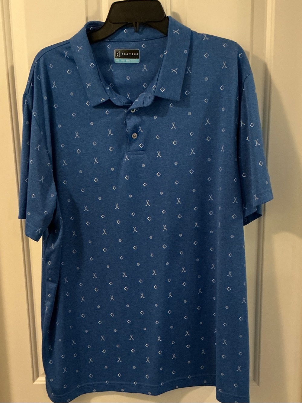 PGA Tour Mens Golf Polo Blue Size XXL Nice Looking Great Condition